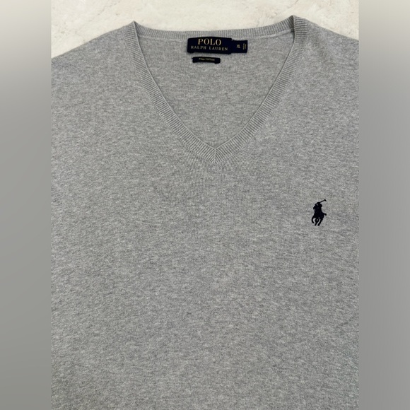 Polo Ralph Lauren Pima Cotton Vest Light gray light weight Men’s XL Ex cond - Picture 2 of 9